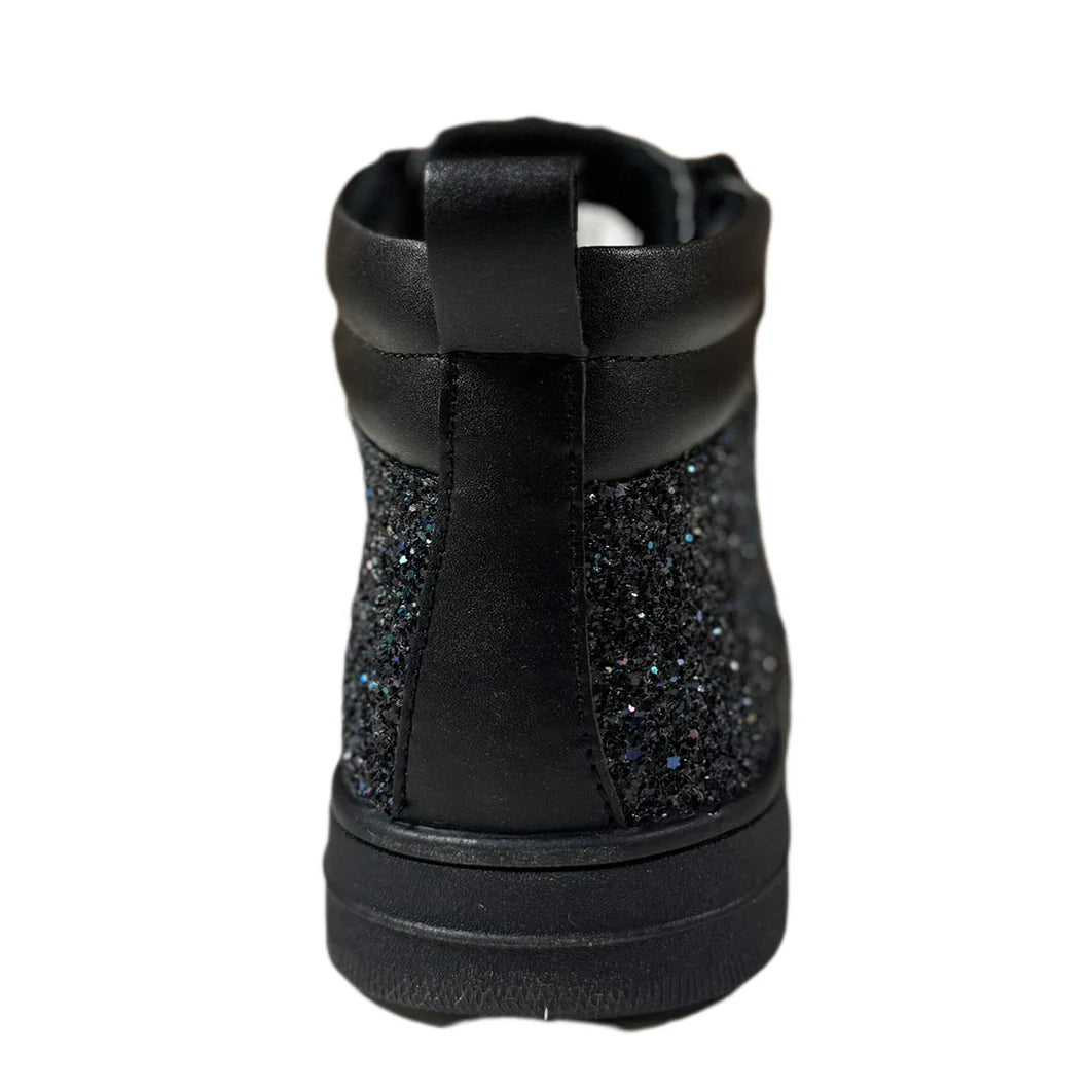 DrD Kid Rodeo High Top Sneaker (Black Sparkle)