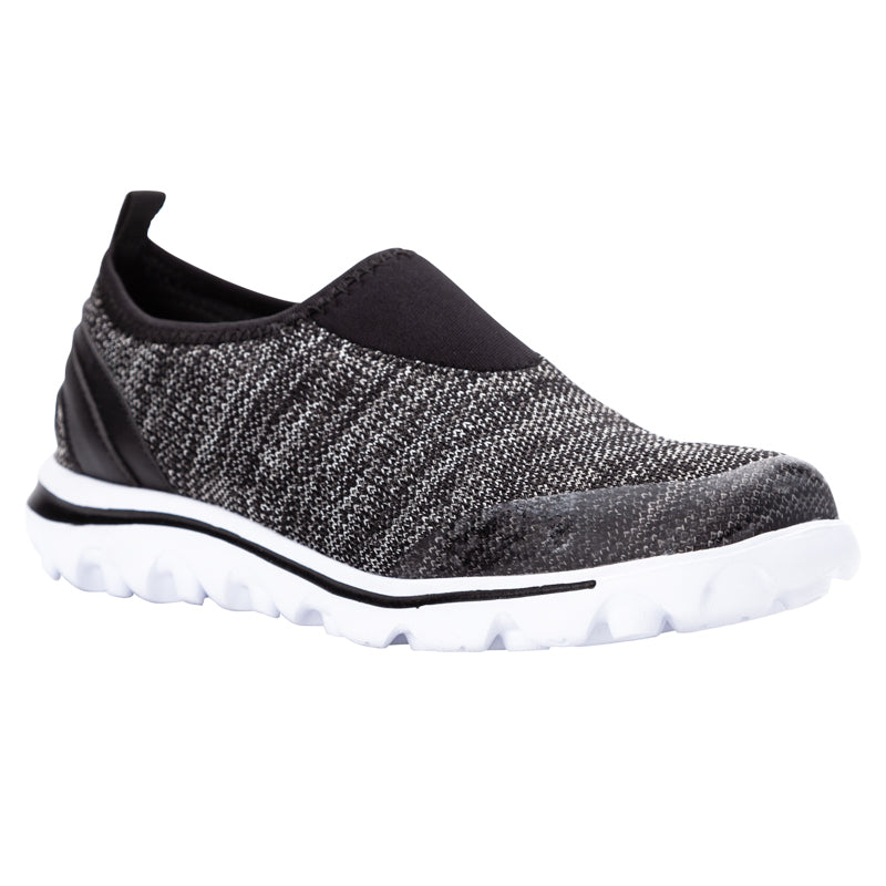 Propet TravelActive Slip On W5104 Black Heather Wide Shoes